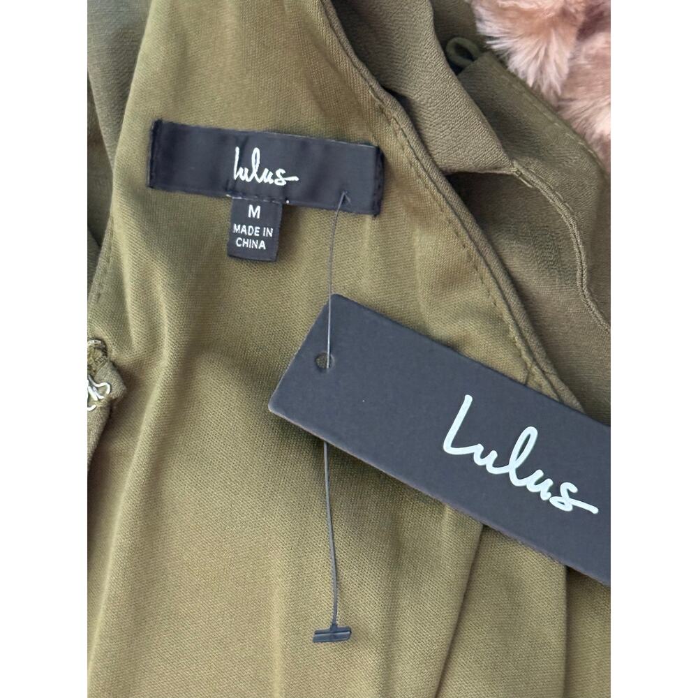 Lulu’s In The City Olive Surplice Sleeveless Jumpsuit M NWT - Picture 11 of 11